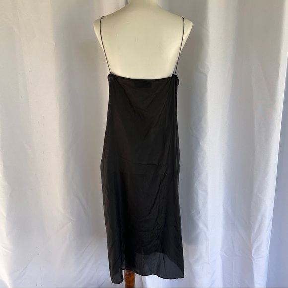 Dereck Lam black sequin lightweight silk slip dress nighty lingerie Italy size 6 - Picture 5 of 16